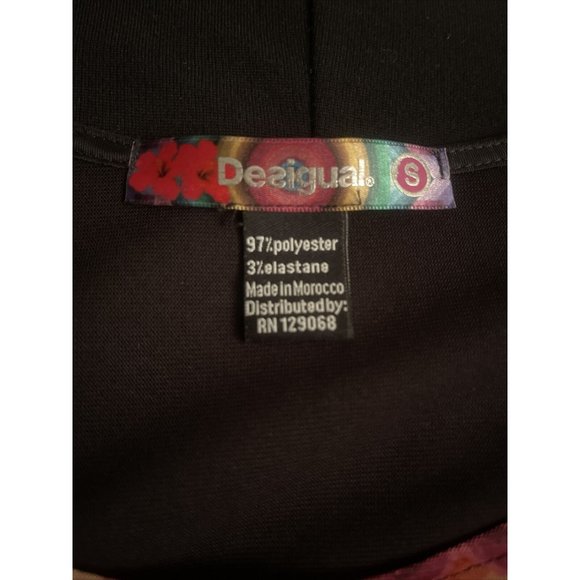 Size Small DESIGUAL ADRIANNA PSYCHEDELIC PRINT DRESS Shift Sheath Summer Party‎ - Picture 5 of 7